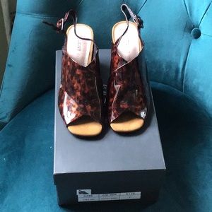 Anthropologie Silent D leopard print heel